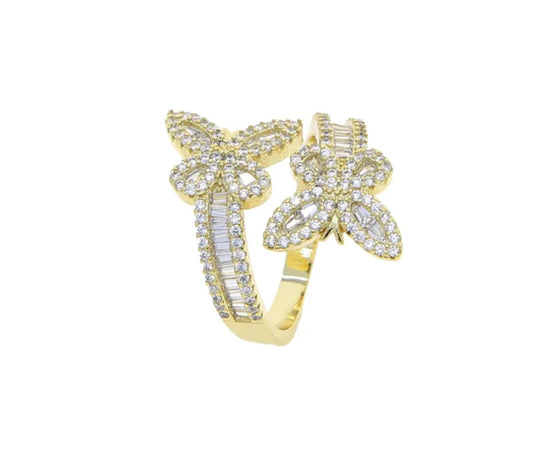 Baguette Butterfly Ring