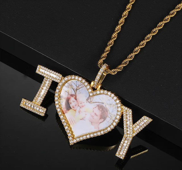 Custom Picture Pendant W/ Letters