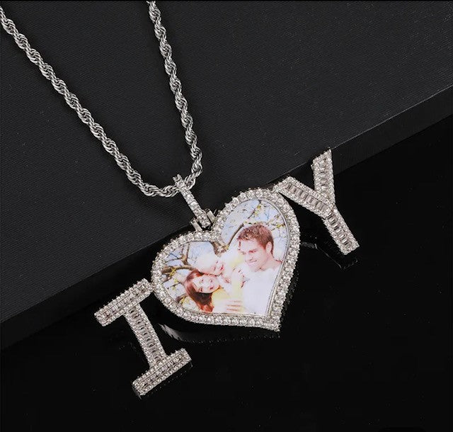 Custom Picture Pendant W/ Letters