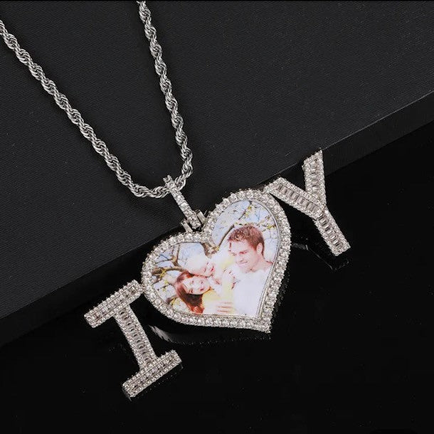 Custom Picture Pendant W/ Letters