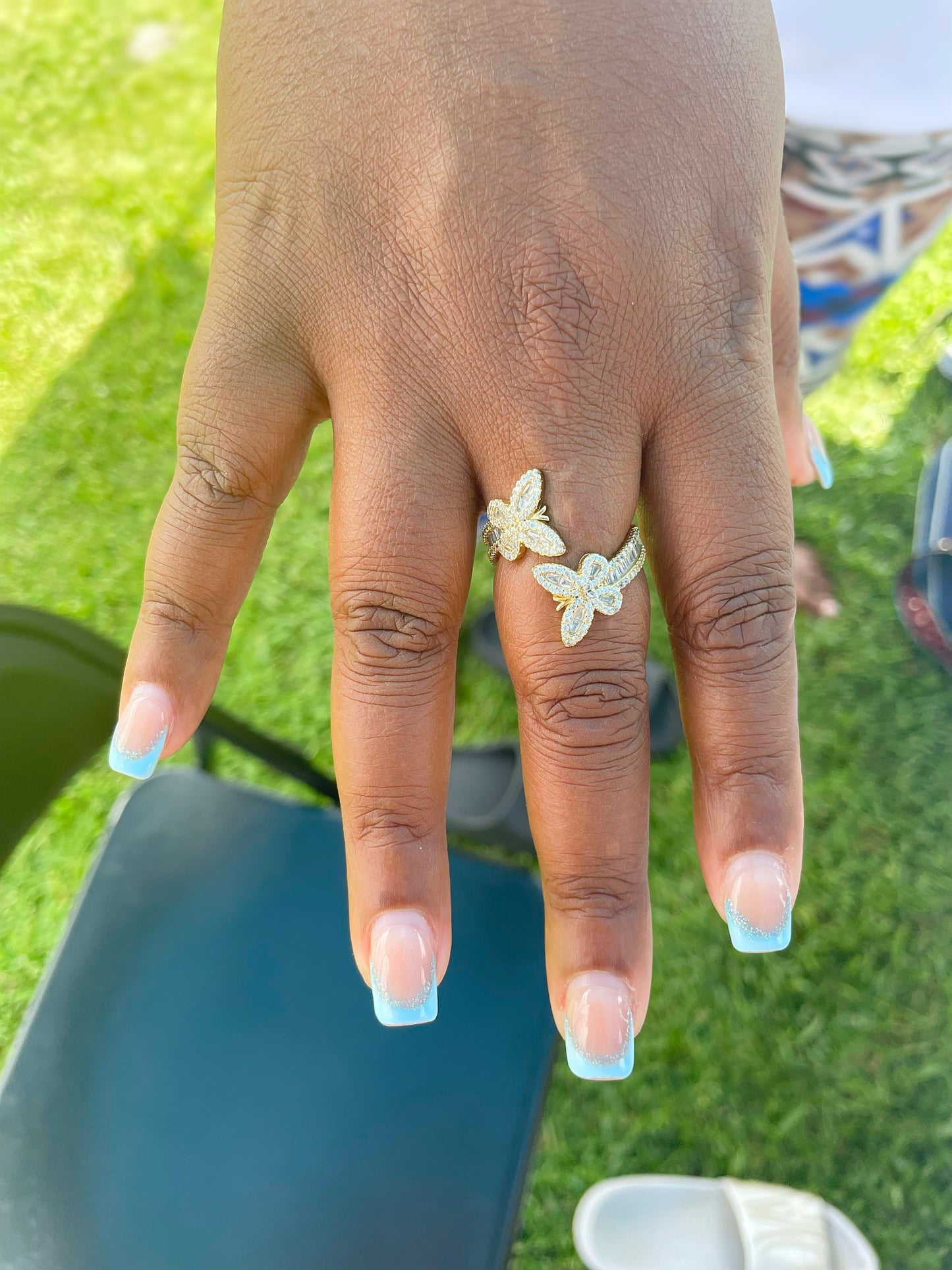 Baguette Butterfly Ring
