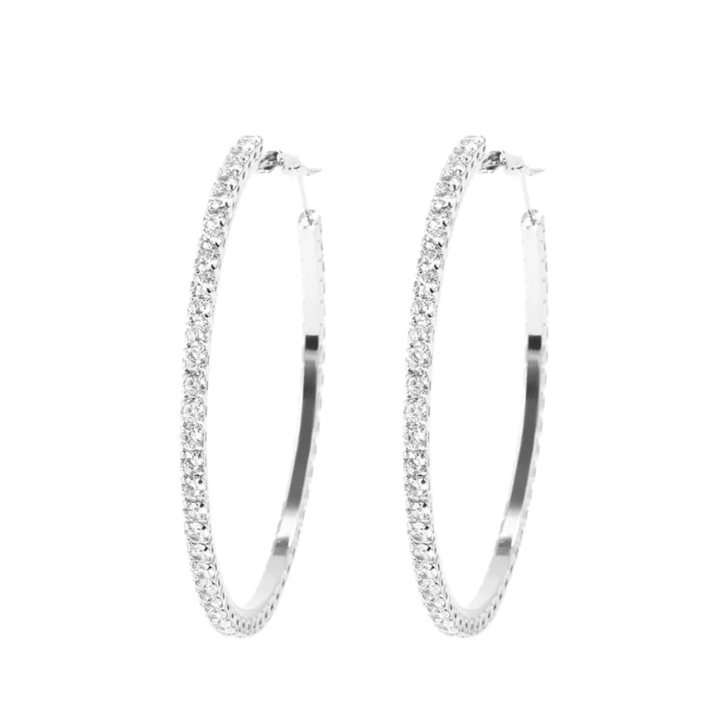 Diamond Hoop Earrings