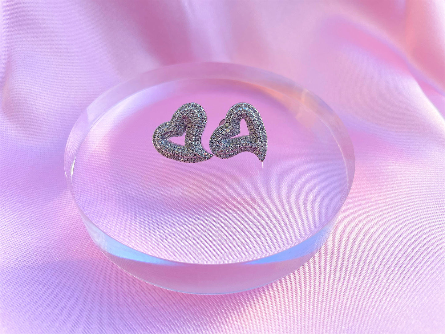 Diamond Heart Earrings