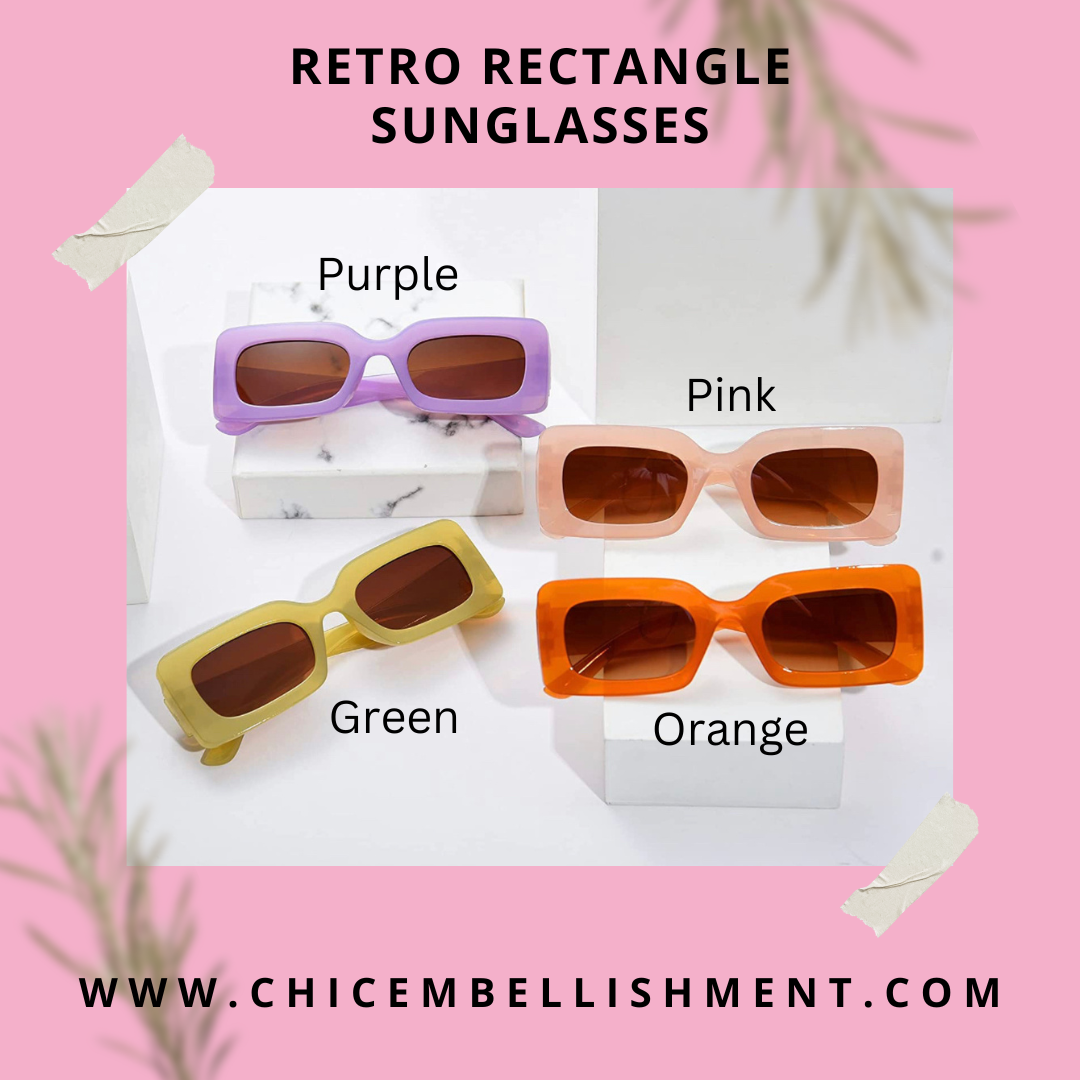 Retro Rectangle Sunglasses