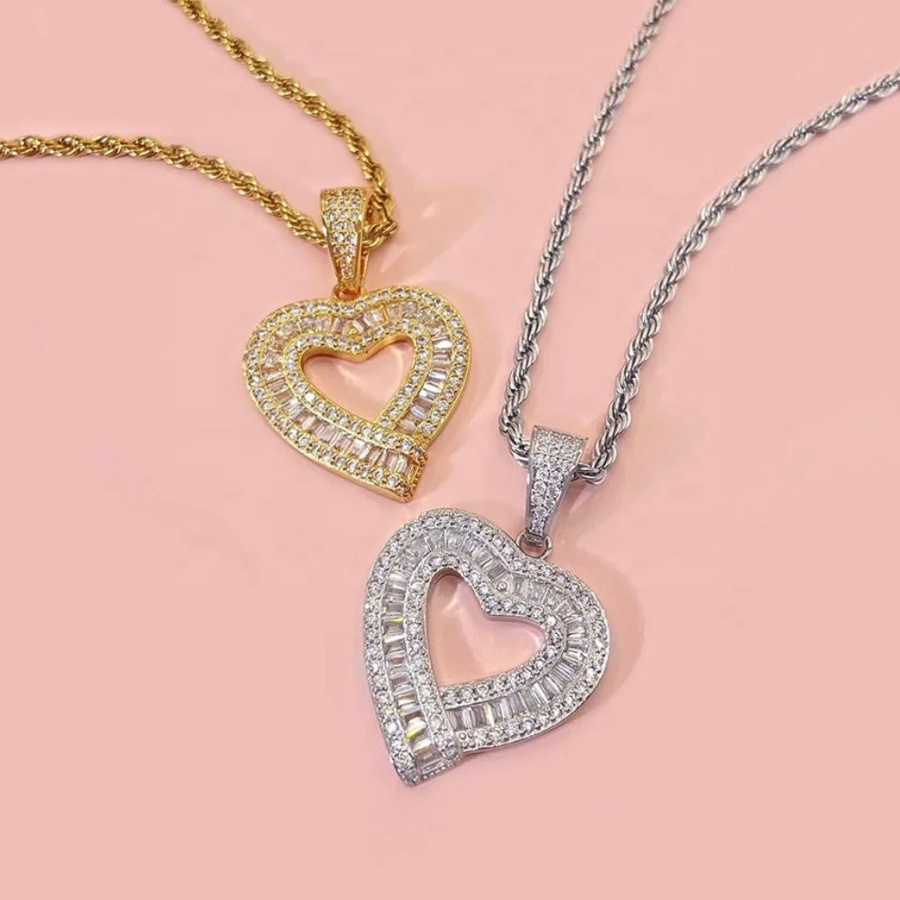 Baguette Heart Necklace