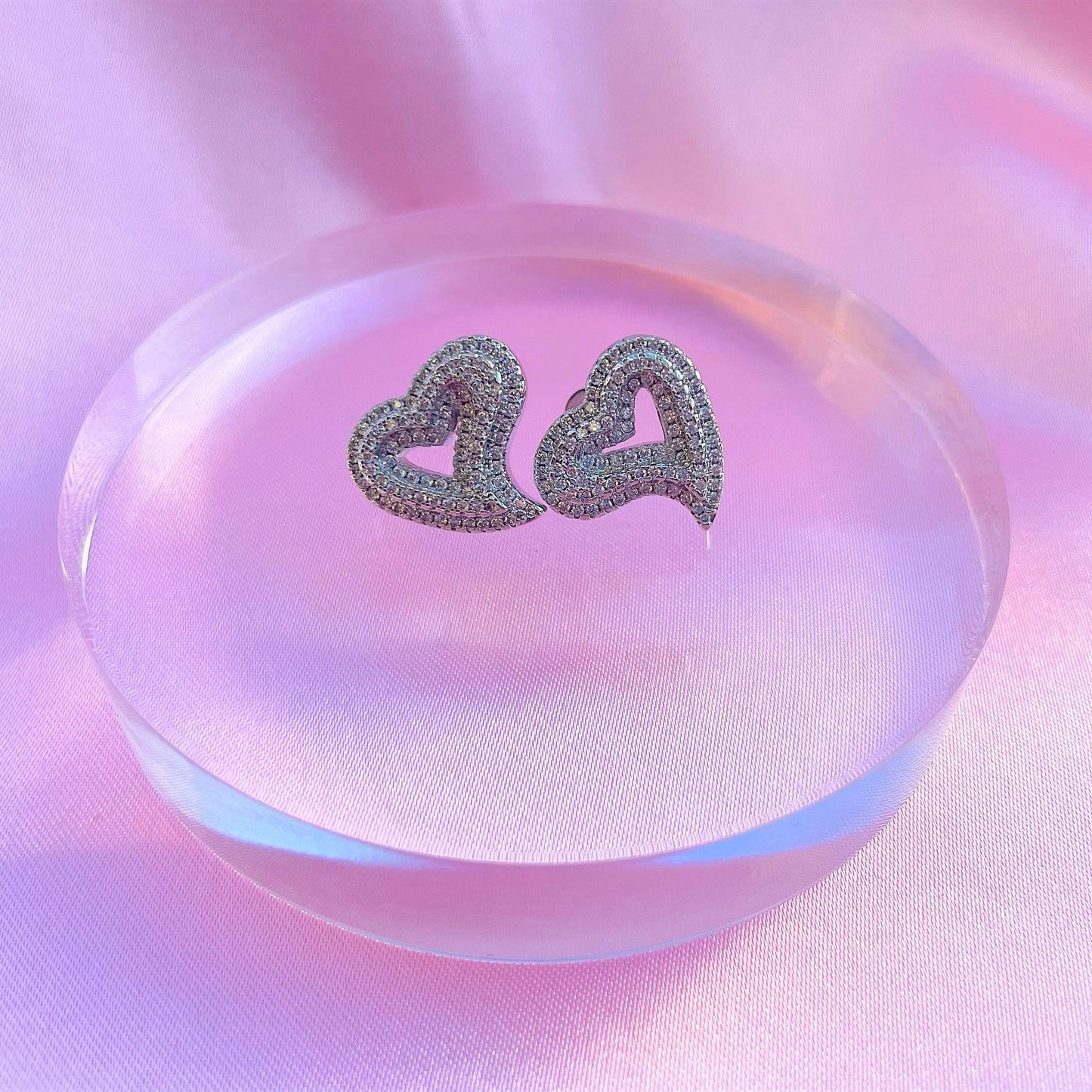 Diamond Heart Earrings