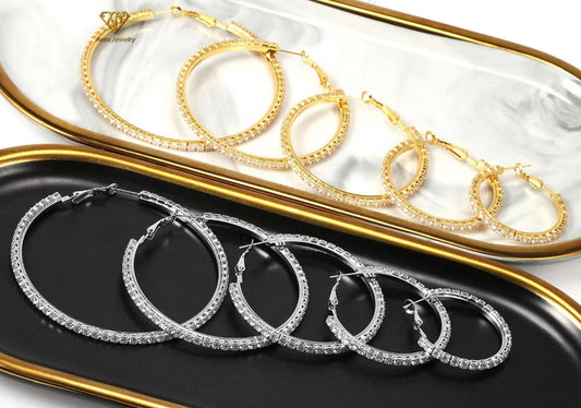 Diamond Hoop Earrings
