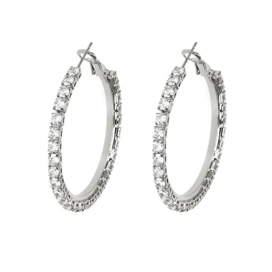 Diamond Hoop Earrings